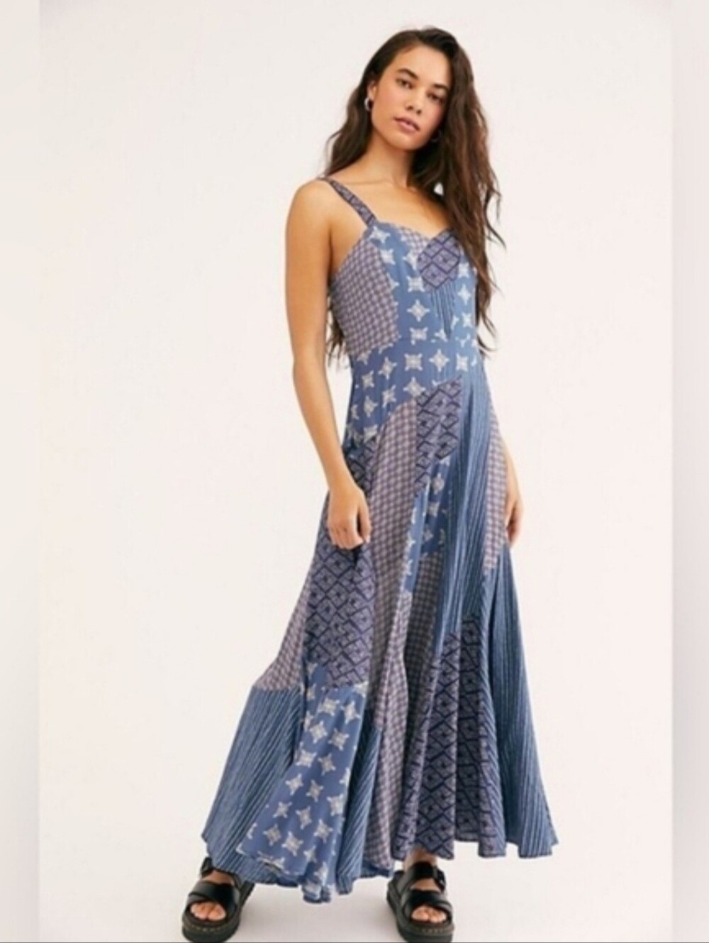 Free People Pieces Of Me Patchwork Maxi Dress, 4